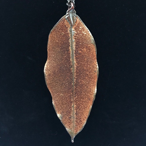 Copper Leaf Necklace - Picture 3 of 6
